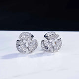 Sparkling Stud Earrings Simulated Diamonds Women Anniversary Gift