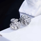 Sparkling Stud Earrings Simulated Diamonds Women Anniversary Gift