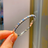 925 Silver CZ Crystal Bracelet for Women Party Jewelry