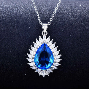 Water Drop Stones Choker Necklace for Women