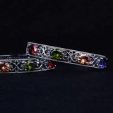 Colorful Zircon Stone 925 Sterling Silver Chain Bracelet
