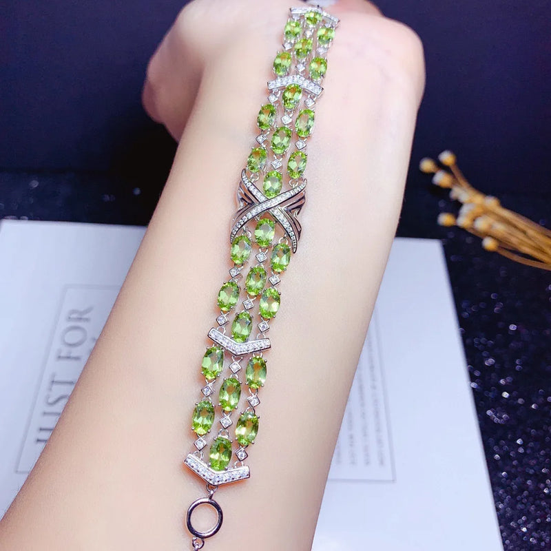 Dark Purple Crystal Women Bracelets with CZ Anniversary Gift 925 Silver