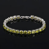Zircon Tennis Bracelet 925 Silver Bangle Wedding Party Jewelry