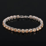 Zircon Tennis Bracelet 925 Silver Bangle Wedding Party Jewelry