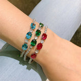 925 Sterling Silver Women's Bracelet with Cubic Zirconia Bead Jewelry Gift
