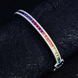 Colorful 925 Sterling Silver Bracelet for Women
