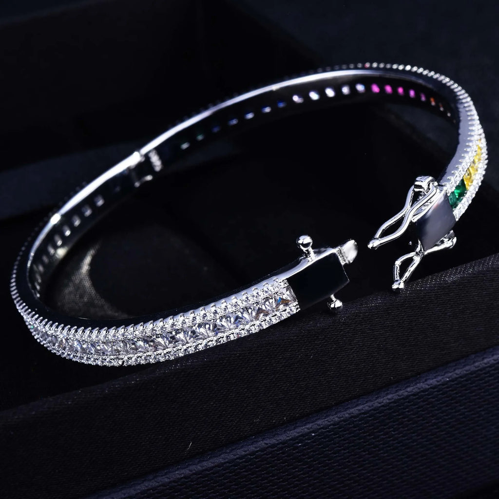 Colorful 925 Sterling Silver Bracelet for Women