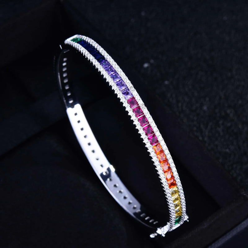 Colorful 925 Sterling Silver Bracelet for Women