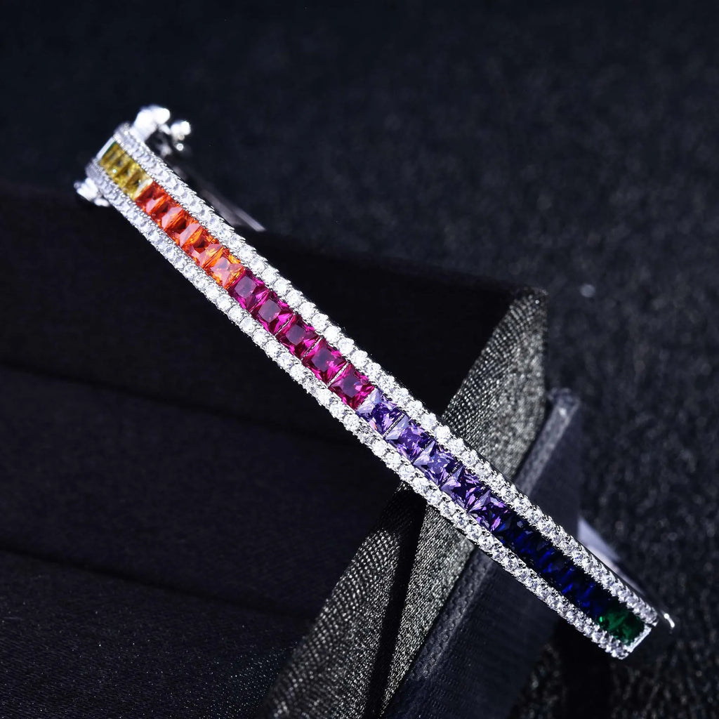 Colorful 925 Sterling Silver Bracelet for Women
