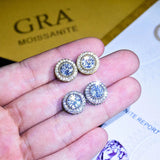 Dazzling Stud Earrings Round Cubic Zirconia Wedding Jewelry