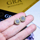 Dazzling Stud Earrings Round Cubic Zirconia Wedding Jewelry