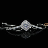 925 Sterling Silver Tennis Bracelet Bangle CZ Wedding Gift