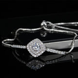 925 Sterling Silver Tennis Bracelet Bangle CZ Wedding Gift
