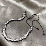 Rhinestone Link Choker Necklace Crystal Gift