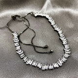 Rhinestone Link Choker Necklace Crystal Gift