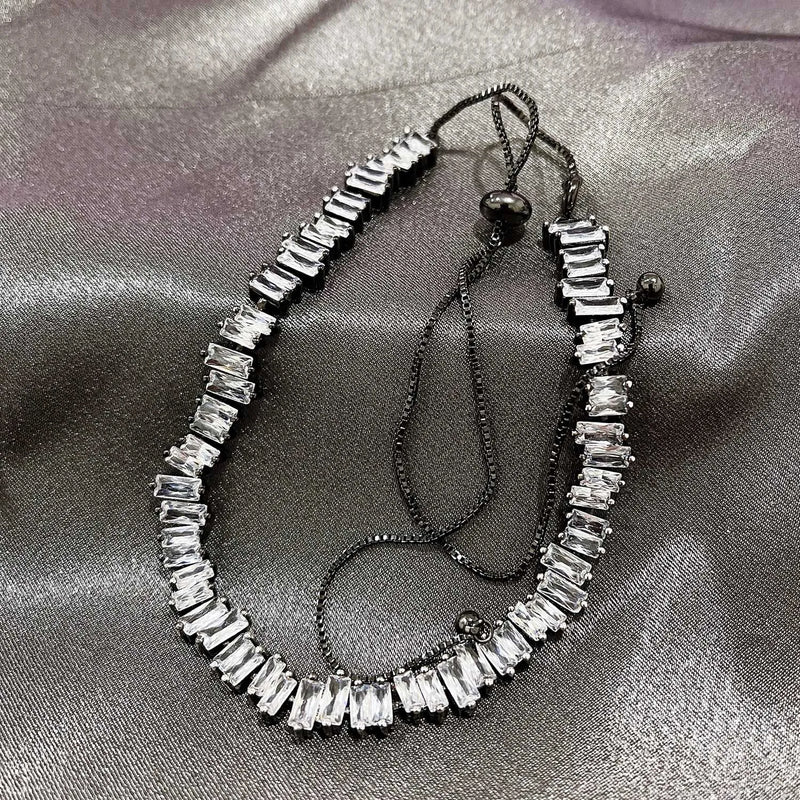 Rhinestone Link Choker Necklace Crystal Gift