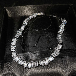 Rhinestone Link Choker Necklace Crystal Gift