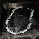 Rhinestone Link Choker Necklace Crystal Gift