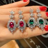 Silver Paraiba Tourmaline Drop Earrings for Women