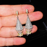 Full Diamond Tassel Earrings Wedding Jewelry Gift
