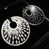 Silver Dangle Earrings Water Drop Zircon Stone Jewelry Gift