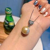 Hot Silver Pearl Pendant Necklace Jewelry Chain Pearls Wedding Anniversary Gift