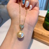 Hot Silver Pearl Pendant Necklace Jewelry Chain Pearls Wedding Anniversary Gift