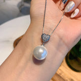 Hot Silver Pearl Pendant Necklace Jewelry Chain Pearls Wedding Anniversary Gift