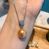 Hot Silver Pearl Pendant Necklace Jewelry Chain Pearls Wedding Anniversary Gift