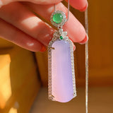 Lab Emerald Pendant Necklace Silver Choker Women Wedding Jewelry