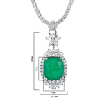Lab Emerald Tourmaline Stone Jewelry Sets Silver Jewelry For Women