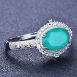 Natural Paraiba Tourmaline Stone Bracelet Silver Bangle for Women