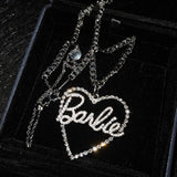 Heart Pendant Silver Choker Necklace Singer Jewelry