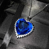Heart CZ Pendant Necklace Silver Chain Choker
