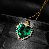 Heart CZ Pendant Necklace Silver Chain Choker