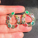 Retro Zircon Stone Earrings for Women