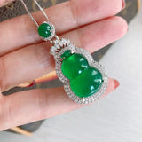 Lab Emerald Stones Green Pendant Necklace Silver Choker Jewelry