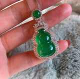Lab Emerald Stones Green Pendant Necklace Silver Choker Jewelry
