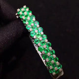 Micro Pave CZ Open Cuff Bangle Bracelet for Women