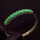 Micro Pave CZ Open Cuff Bangle Bracelet for Women