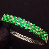 Micro Pave CZ Open Cuff Bangle Bracelet for Women