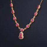 Rose CZ Pendant Necklace Pave Set CZ Evening Party Jewelry Silver