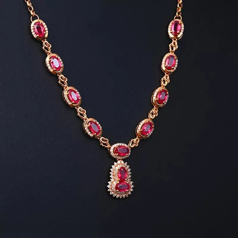 Rose CZ Pendant Necklace Pave Set CZ Evening Party Jewelry Silver