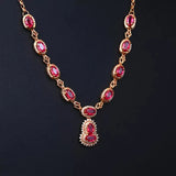 Rose CZ Pendant Necklace Pave Set CZ Evening Party Jewelry Silver