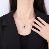 925 Silver Paraiba Tourmaline Pendant Necklaces Chokers Ladies Jewelry