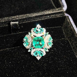 Arrival Charms Paraiba Tourmaline Stone Ring Silver Promise Rings for Women