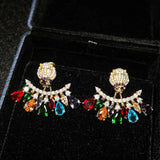 Cubic Zirconia Water Drop Dangle Earrings for Women