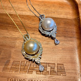 Pearl Silver Chain Necklace Dazzling Pendant Necklace For Female