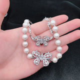 Natural Pearl Butterfly Bracelet for Bridal Ladies