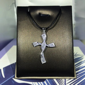 Silver Cross Necklace for Party - Anniversary Gift